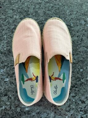 OluKai Women’s Pink Slip-On Espadrilles